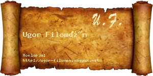 Ugor Filomén névjegykártya